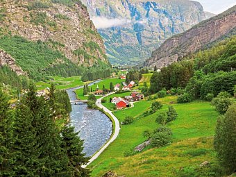 Kreuzfahrt Norwegen inkl. Bahn - Flåm, Aurlandfjord