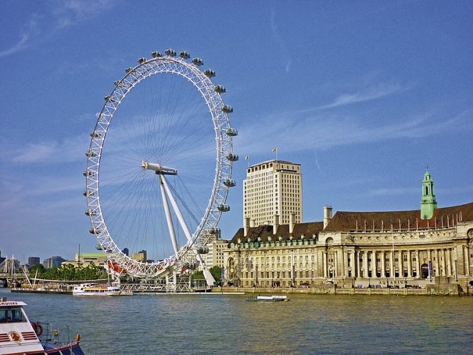 Südengland & Wales Rundreise - Riesenrad an der Themse