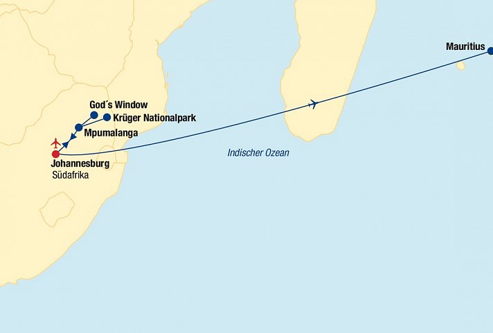 Südafrika & Mauritius Rundreise und Baden