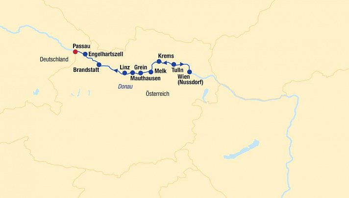 Flusskreuzfahrt Donau Boat & Bike (bis Wien)