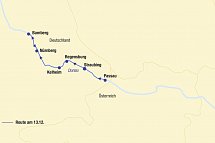 Flusskreuzfahrt Donau im Advent - Route Donau, Passau, Straubing, Regensburg, Kelheim, Nürnberg, Bamberg