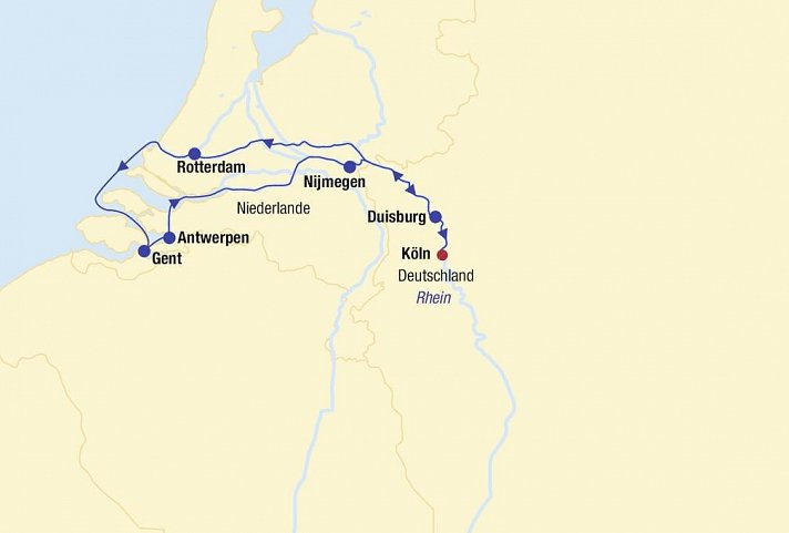 Flusskreuzfahrt Holland & Belgien