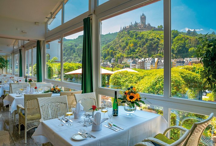 Moselstern Hotel Brixiade & Triton - Restaurant mit Panoramablick