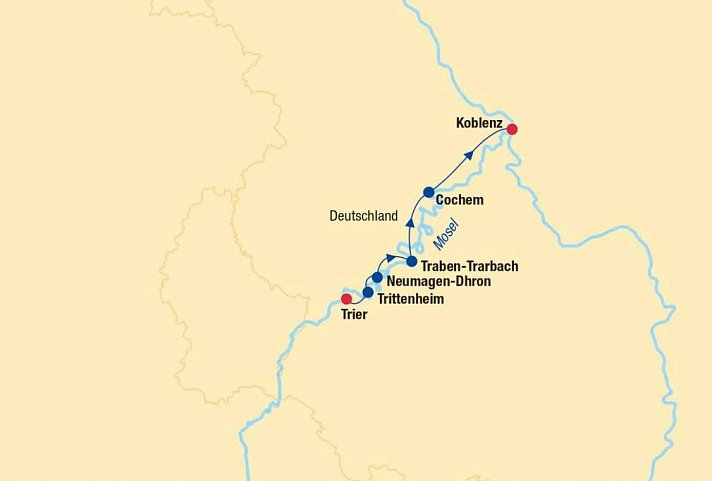 Mosel-Radweg ab Trier / bis Koblenz