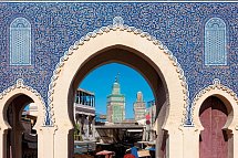 Marokko Rundreise & Baden - Stadttor Bab Boujeloud, Fes