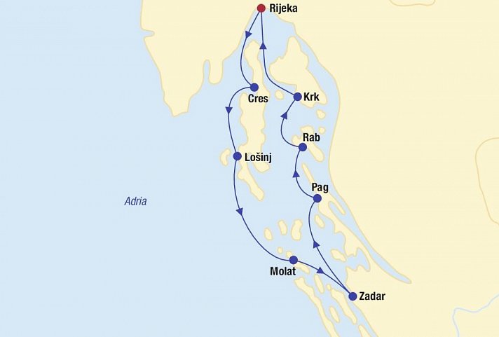 Blaue Reise Kroatien (Rijeka) Aktiv und Cappuccino