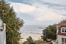 aja Strandhotel Bansin - Wohnbeispiel Doppelzimmer seitl. Meerblick (Zimmercodierung D1N)
