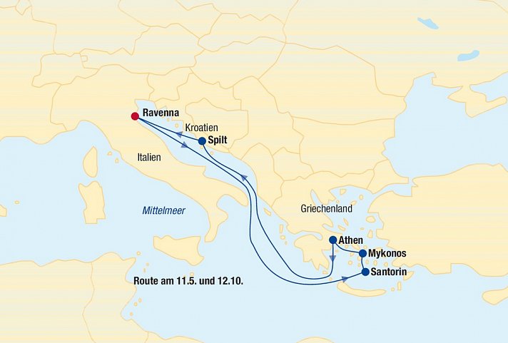 Kreuzfahrt Östliches Mittelmeer & Adria