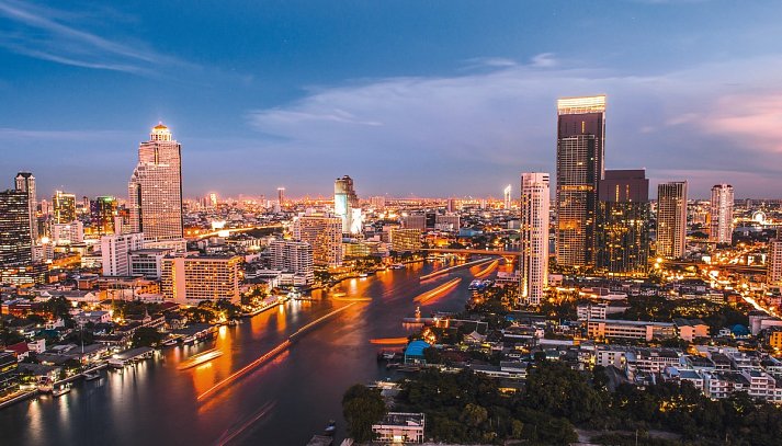 Asien - Vietnam, Kambodscha Rundreise & Baden Thailand - Skyline Bangkok