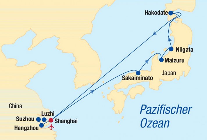 Busrundreise China + Kreuzfahrt Japan