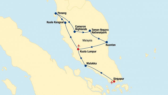 Singapur & Malaysia Rundreise
