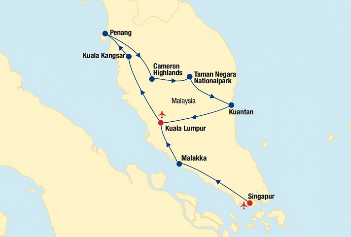 Singapur & Malaysia Rundreise