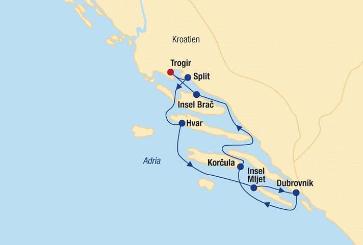 Blaue Reise Kroatien (Trogir)