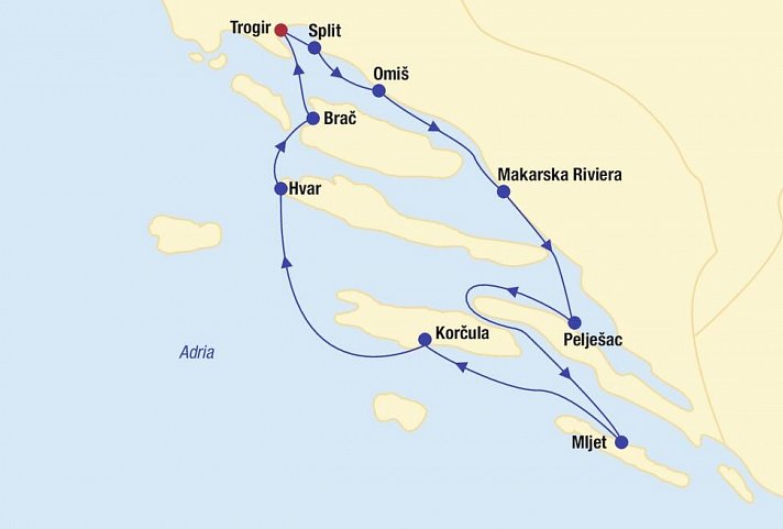 Blaue Reise Kroatien Aktiv & Cappuccino (Trogir)