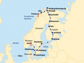 Skandinavien Rundreise