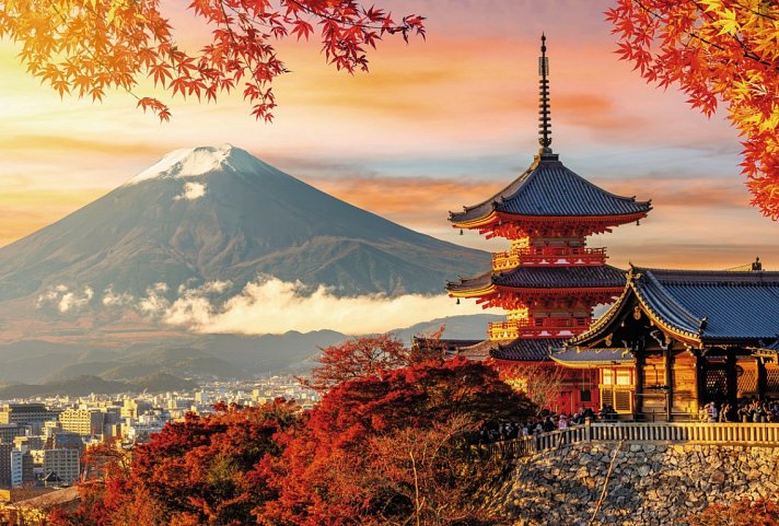 Japan Rundreise - Kiyomizudera Tempel, Kyoto, Fuji