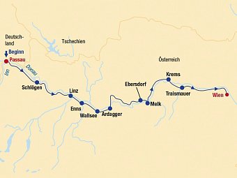 Donauradweg ab Passau bis Wien