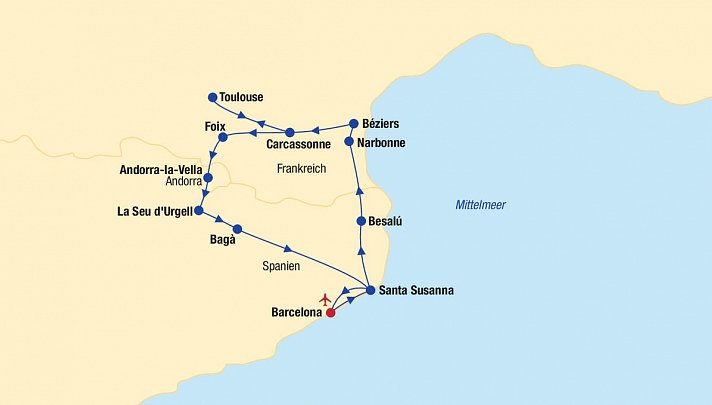 Spanien, Frankreich & Andorra Rundreise