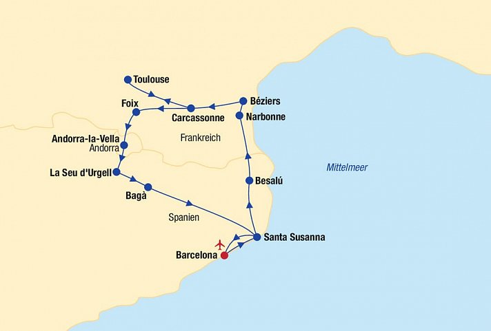 Spanien, Frankreich & Andorra Rundreise