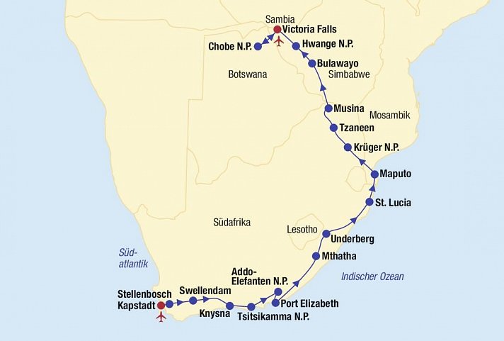 Große Afrika Rundreise mit Zambia