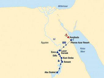 Nilkreuzfahrt und Baden in Hurghada