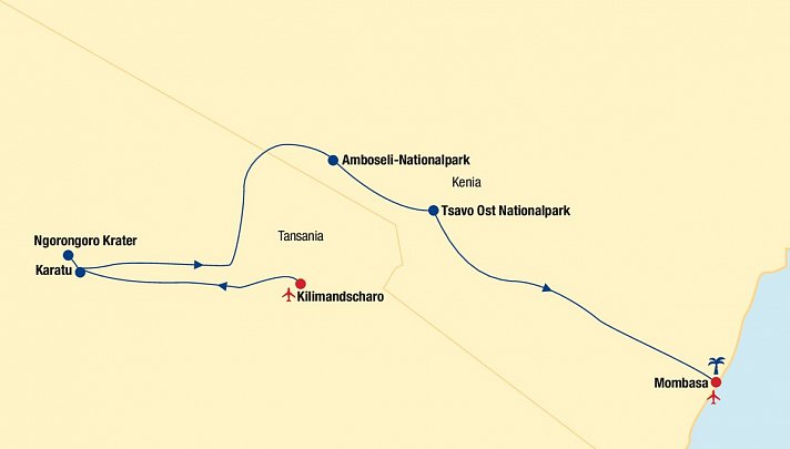 Tansania & Kenia Rundreise mit Baden