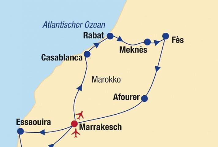 Marokko Rundreise & Baden