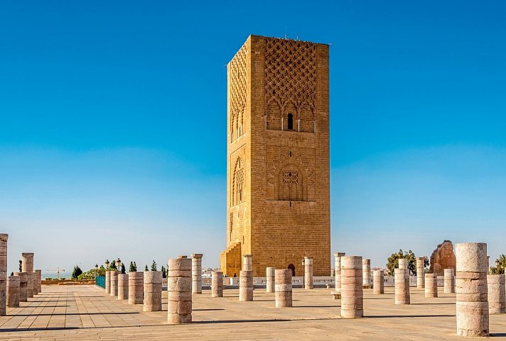 Faszination aus 1001 Nacht (Privatreise ab/bis Agadir) - Rabat - Hassan-Turm