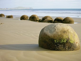 Neuseeland Panorama - Moeraki Boulders