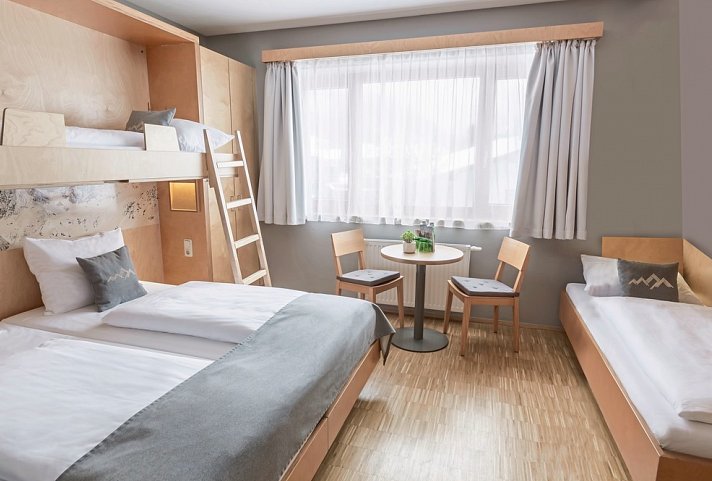 JUFA Hotel Montafon - Wohnbeispiel Familienzimmer (Zimmercodierung FB1)