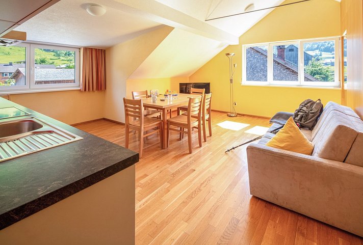 Sonne Bezau – Familotel Bregenzerwald - Wohnbeispiel Familienappartement (Zimmercodierung OI1)