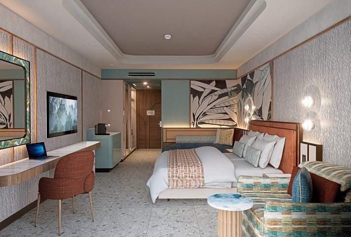 Trendy Perge Resort & Suites - Modellbild Wohnbeispiel Doppelzimmer Deluxe (Zimmercodierungen DDG, DCG, DDC & DCC)