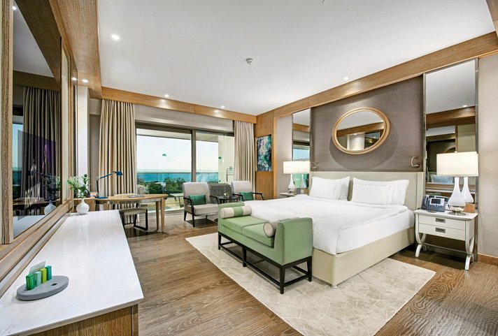 Regnum Carya - Wohnbeispiel Doppelzimmer Jade Meerblick (Zimmercodierungen DDM & DCM)