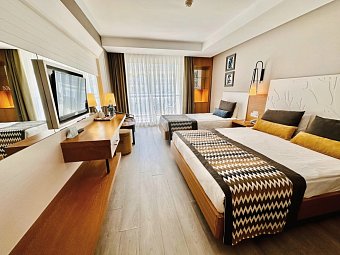 Sidera Kirman Premium - Wohnbeispiel Doppelzimmer seitl. Meerblick (Zimmercodierungen DBN & DB2)