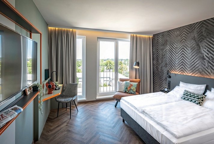 LOGINN Hotel Berlin Airport - Wohnbeispiel Doppelzimmer Superior (Zimmercodierung DS1)
