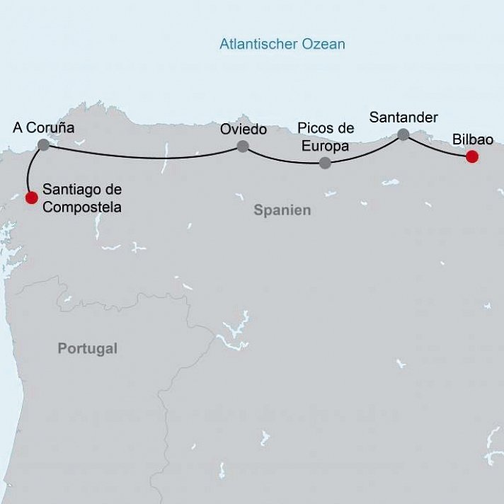 Zauberhafte Natur und reizvolle Städte Nordspaniens
