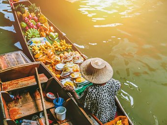 Nord-Thailand Kaleidoskop (mit Baden) - Schwimmender Markt Damnoen Saduak