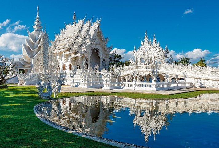 Glanzpunkte Thailands - Wat Rong Khun, Chiang Rai