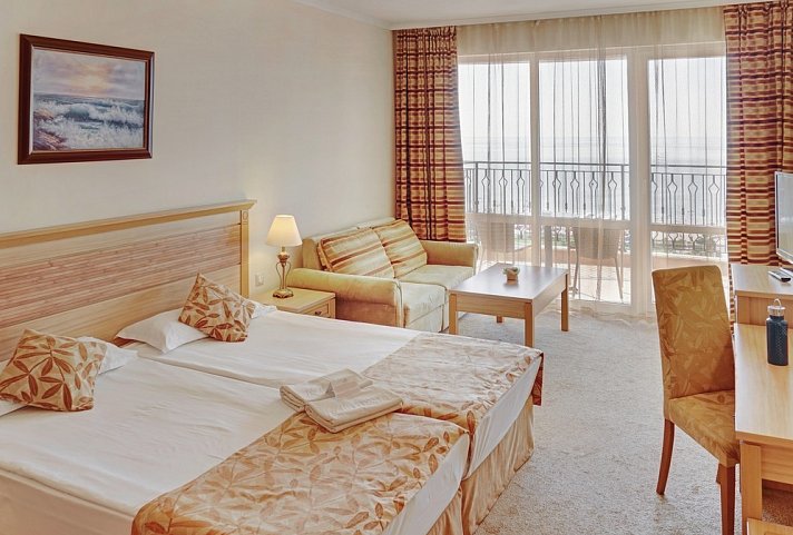 DIT Majestic Beach Resort - Wohnbeispiel Doppelzimmer Meerblick (Zimmercodierungen DBM, DCM & DQM)