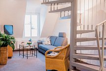 Hotel Leuchtfeuer - Wohnbeispiel Appartement 1 Schlafzimmer (Zimmercodierung AB1)