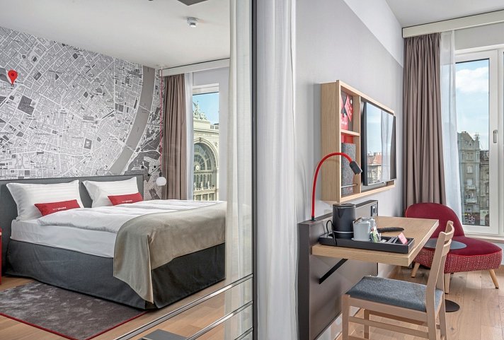 IntercityHotel Budapest - Wohnbeispiel Doppelzimmer Superior (Zimmercodierungen DS1 & DC1)