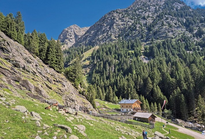 Meraner Höhenweg - Schutzhütte Nasereit oberhalb von Partschins