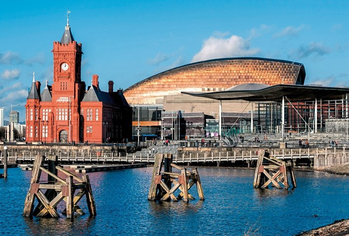 Faszinierendes Wales - Pierhead und Millenium Centre, Cardiff
