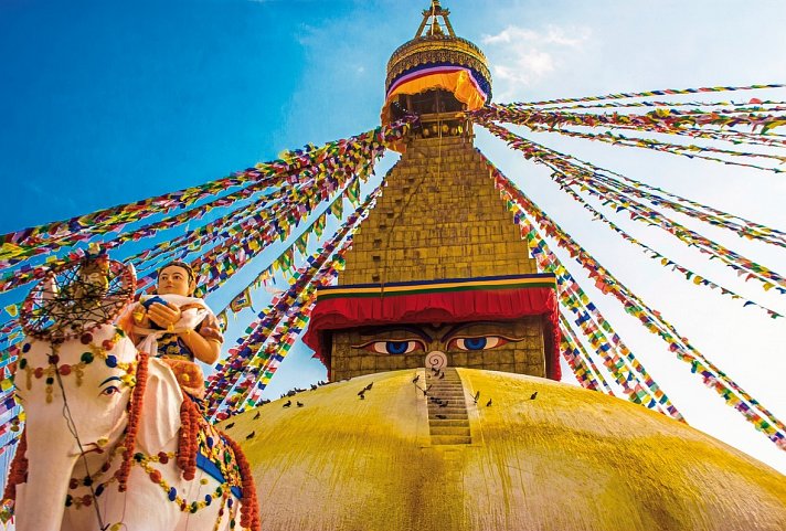 Klassisches Indien und Nepal (Gruppenreise) - Kathmandu, Swayambhunath Stupa