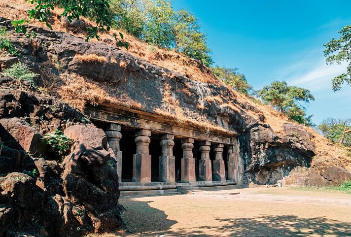 Tiger, Tempel, Taj Mahal - Elephanta-Höhlen, Mumbai