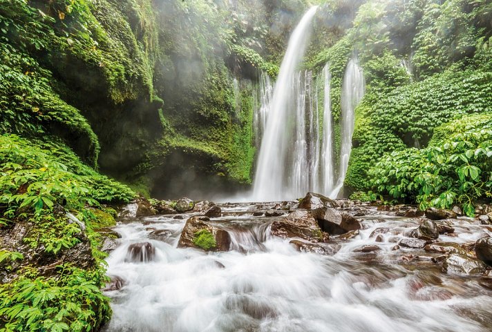 Inselhüpfen Bali, Gilis & Lombok - Sendang Gile Wasserfall, Senaru