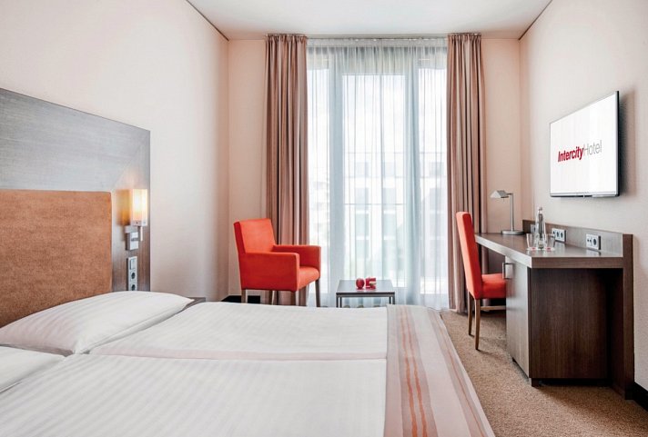 IntercityHotel Dresden - Wohnbeispiel Doppelzimmer Standard (Zimmercodierungen DG1 & DC1)