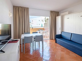 Meia Praia Lagos Beach Club Apartments - Wohnbeispiel Studio Landblick (Zimmercodierung SBL)