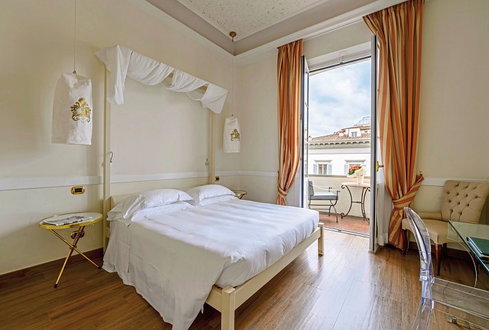 Hotel Kraft - Wohnbeispiel Doppelzimmer Superior Balkon (Zimmercodierung DS1)