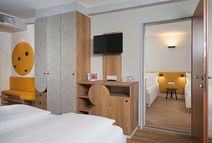 H2O Hotel-Therme-Resort - Wohnbeispiel Storchennest Familienzimmer (Zimmercodierungen FB3 & FB4)